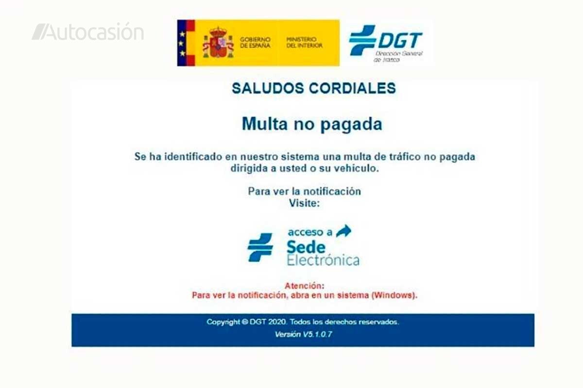 ¿Cómo saber que la multa que te ha llegado de la DGT es falsa? | Autocasión