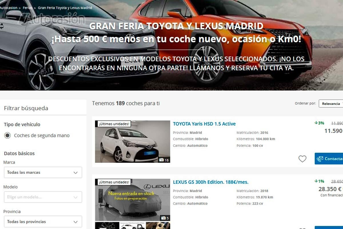 Gran Feria Toyota y Lexus Madrid aprovecha los descuentos exclusivos