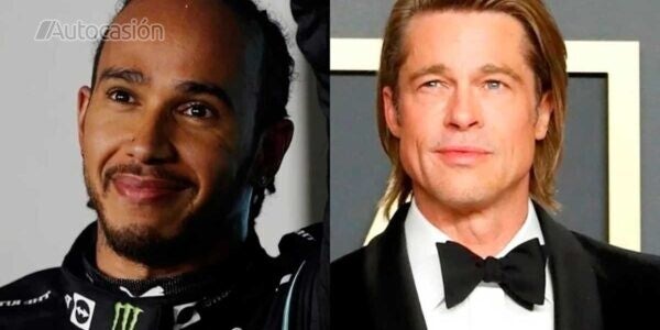Lewis Hamilton y Brad Pitt