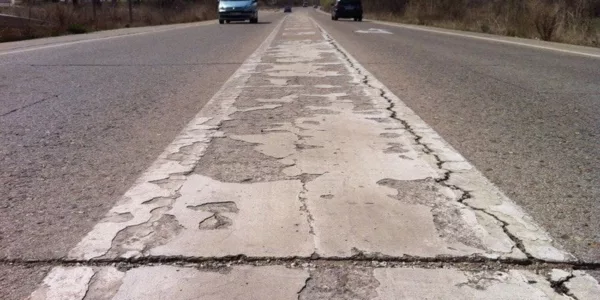 Carretera en mal estado